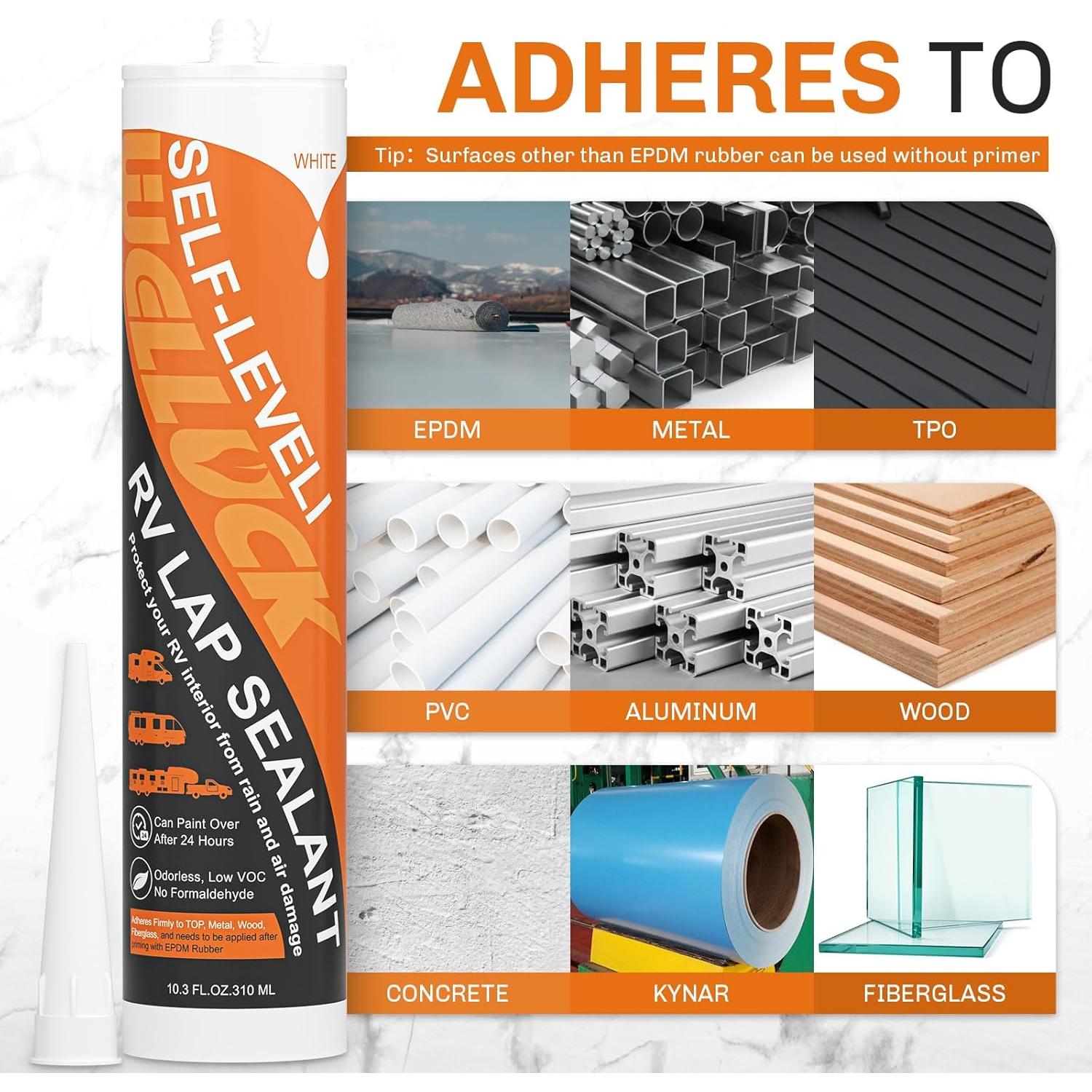 Sellador de Techo WELLUCK Blanco para RV 292g - 2 Paquetes