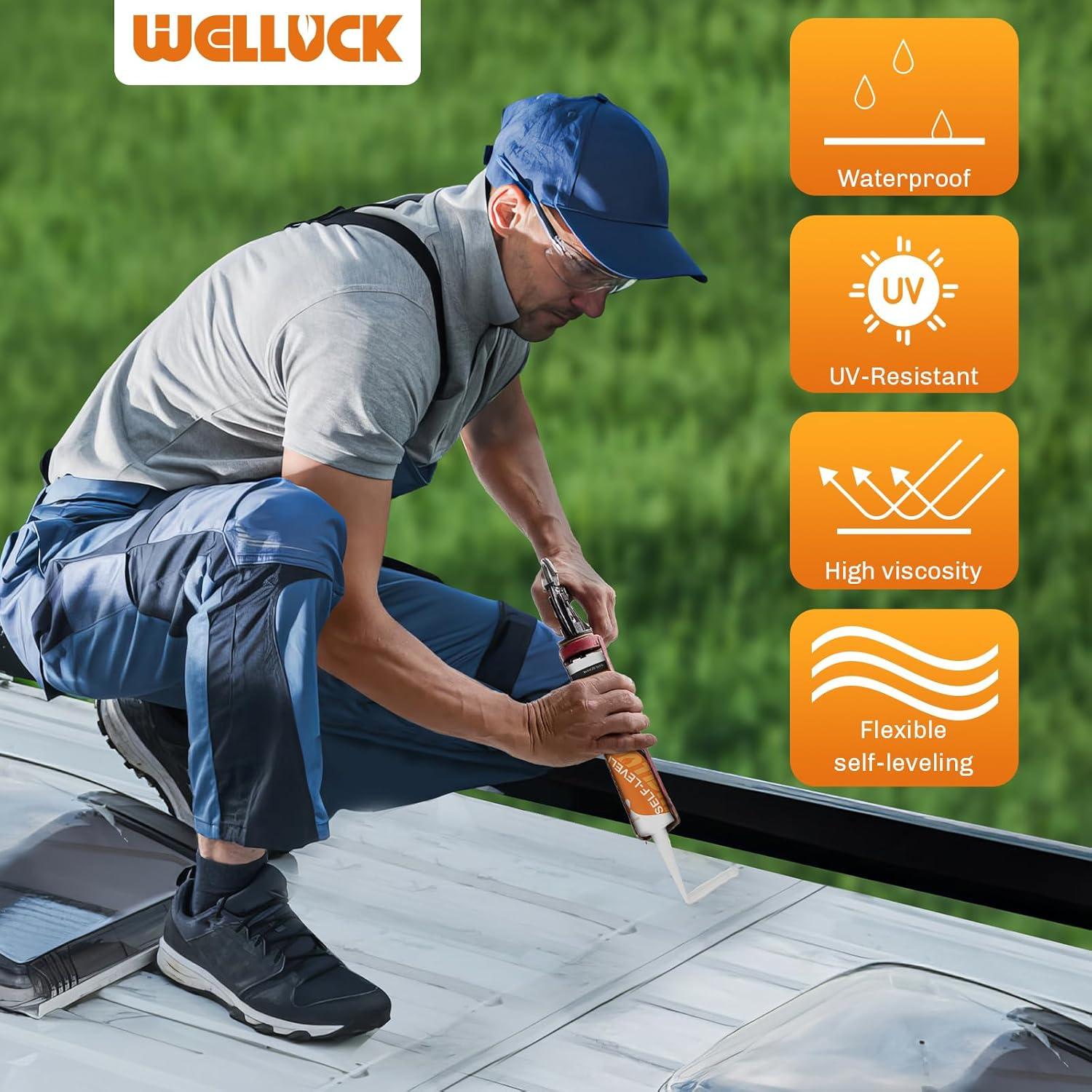 Sellador de Techo WELLUCK Blanco para RV 292g - 2 Paquetes