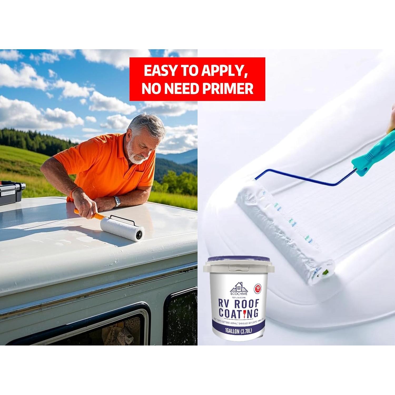 Sellador de Techo RV ECOCHME 3.78L Impermeable Reflectante