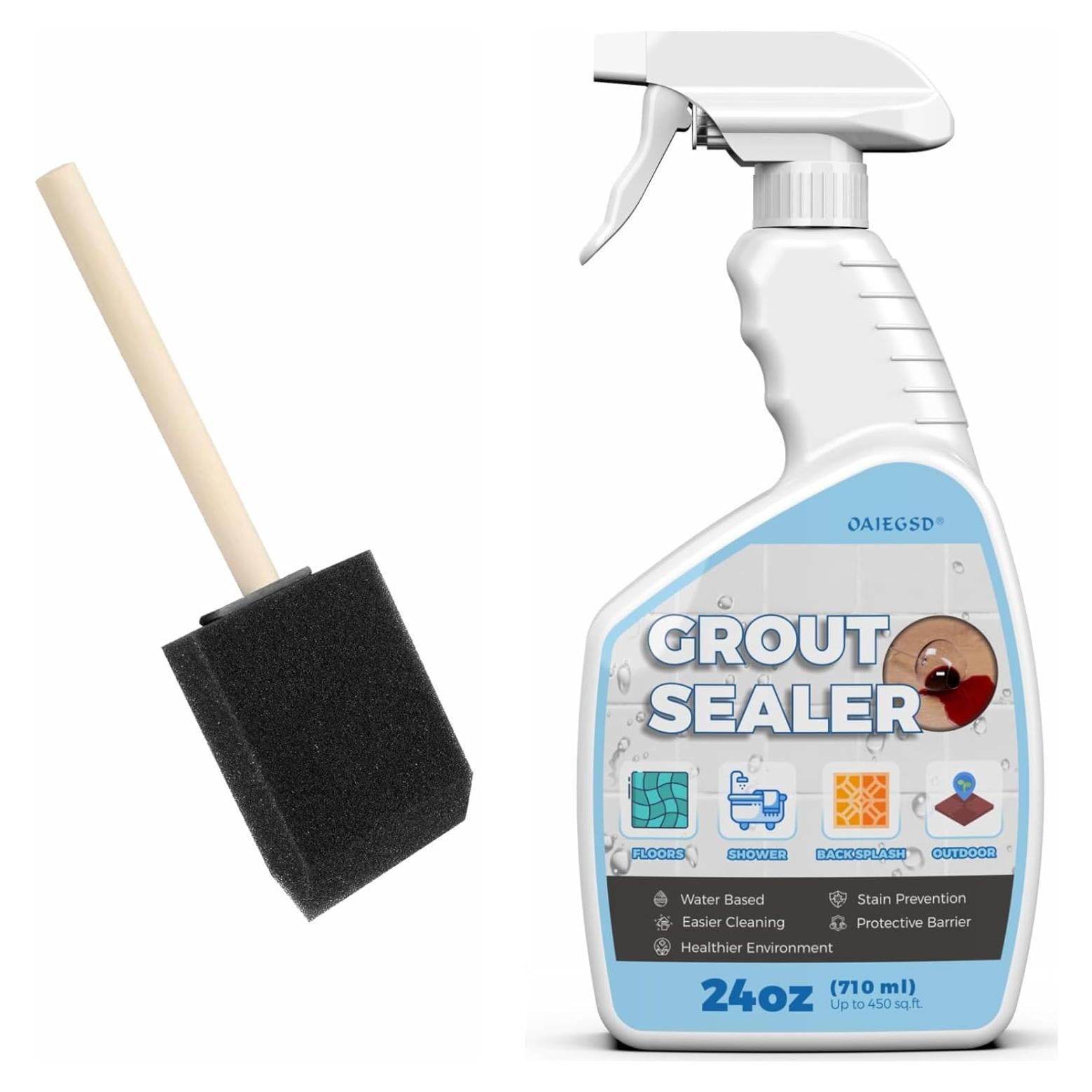 Sellador de Lechada OA 24oz con Cepillo - Impermeable y Seguro