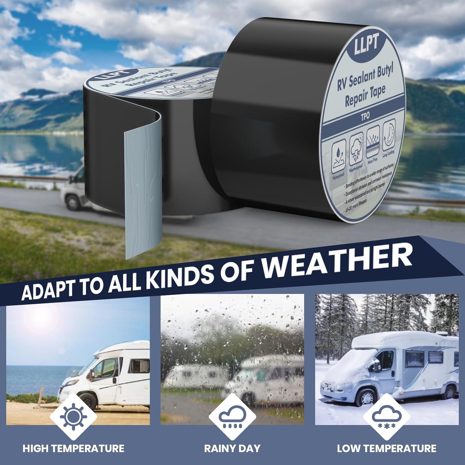 Cinta de Sellado para Techo LLPT Blanca 10.16 cm x 15.24 m