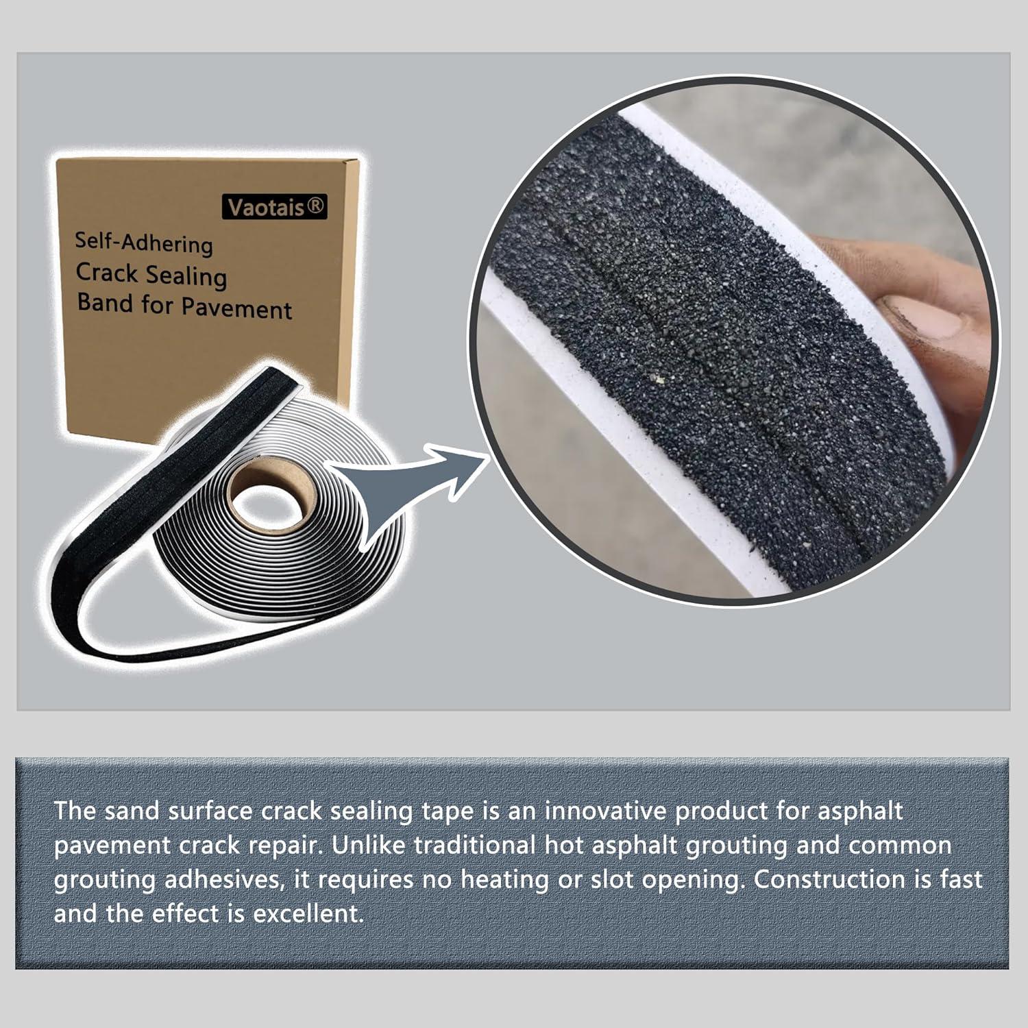 Cinta Selladora de Grietas de Asfalto Vaotais 5.08cm x 15.24m