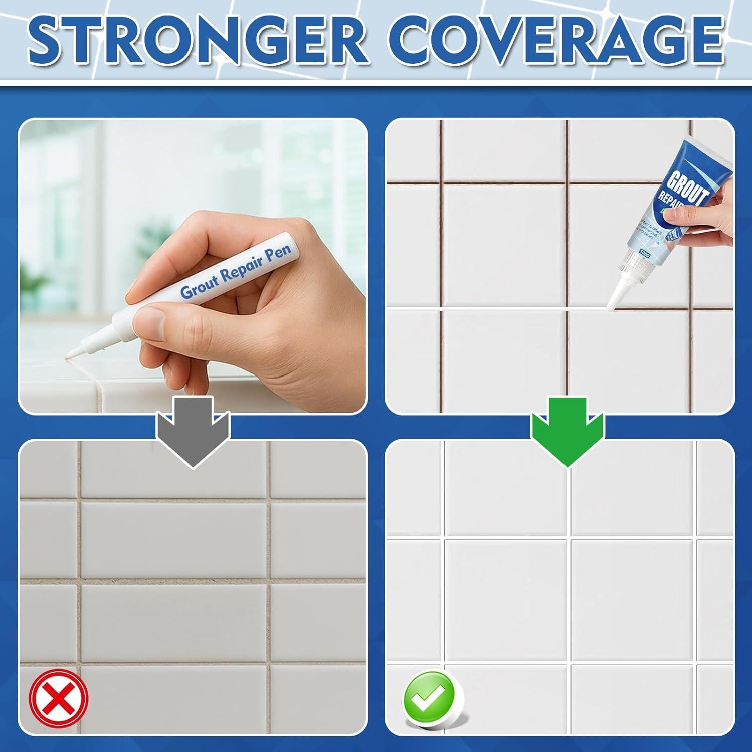 Kit de Reparación de Lechada JOYAONE 2 Paquete Blanco 219g