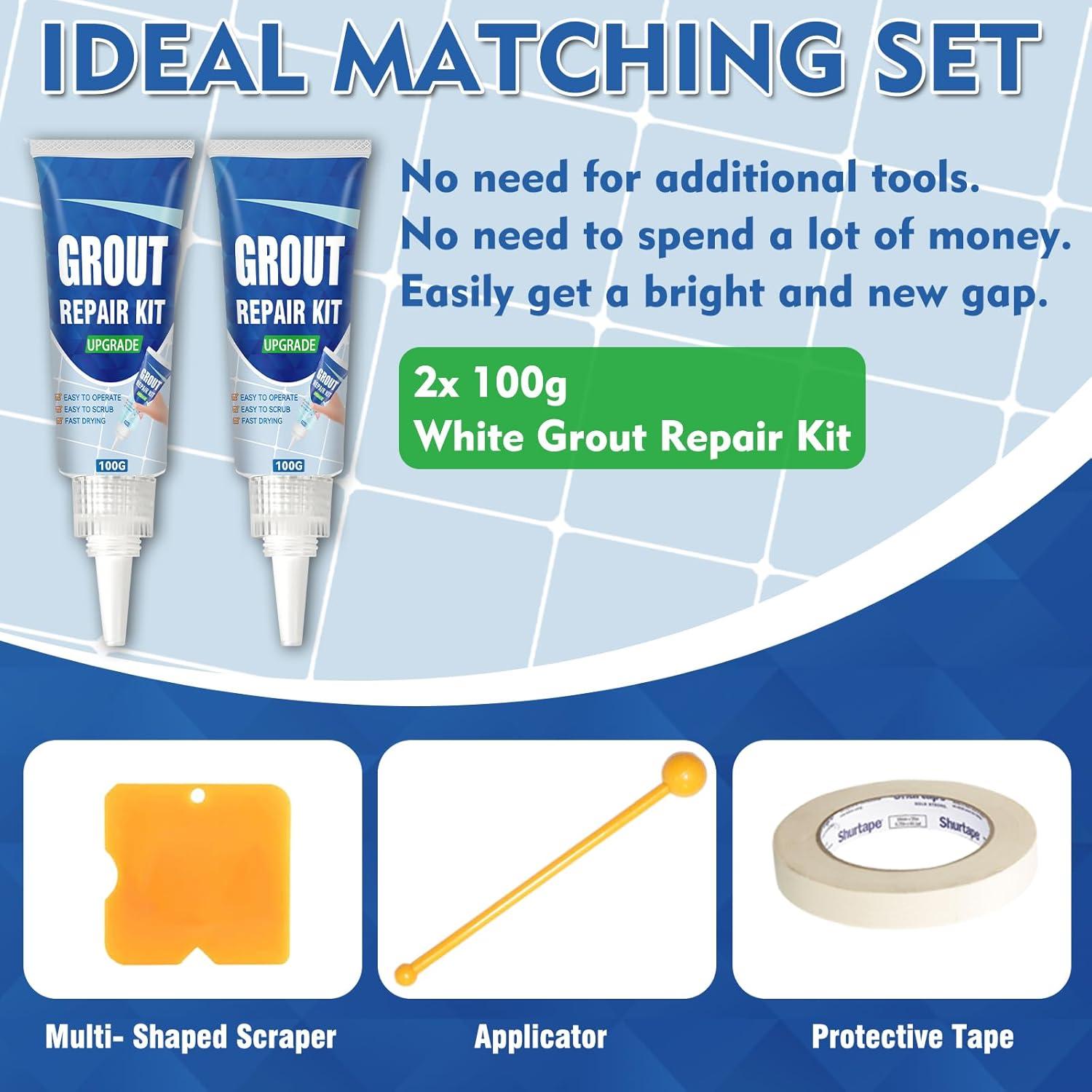 Kit de Reparación de Lechada JOYAONE 2 Paquete Blanco 219g