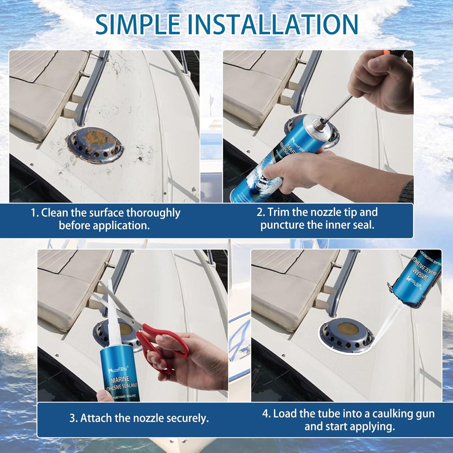 Sellador Marino 5200 MuzeFansi 2 Paquete 10oz Impermeable UV