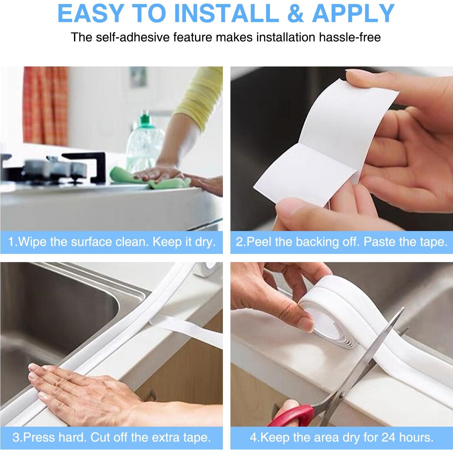 Cinta de Sellado Impermeable RHRVBSS 3.2m Blanca Autoadhesiva