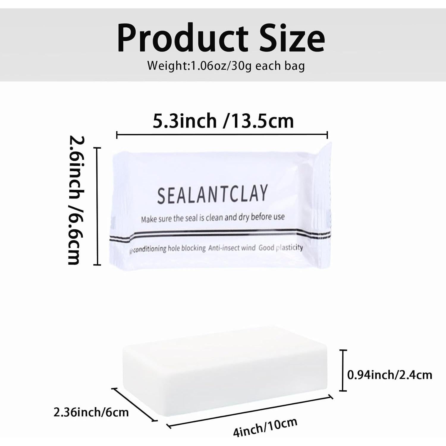 Paquete de 3 Arcilla de Sellado Impermeable Genérico 99g