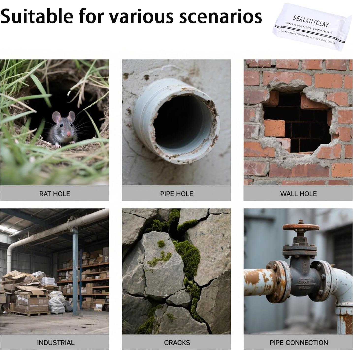 Paquete de 3 Arcilla de Sellado Impermeable Genérico 99g