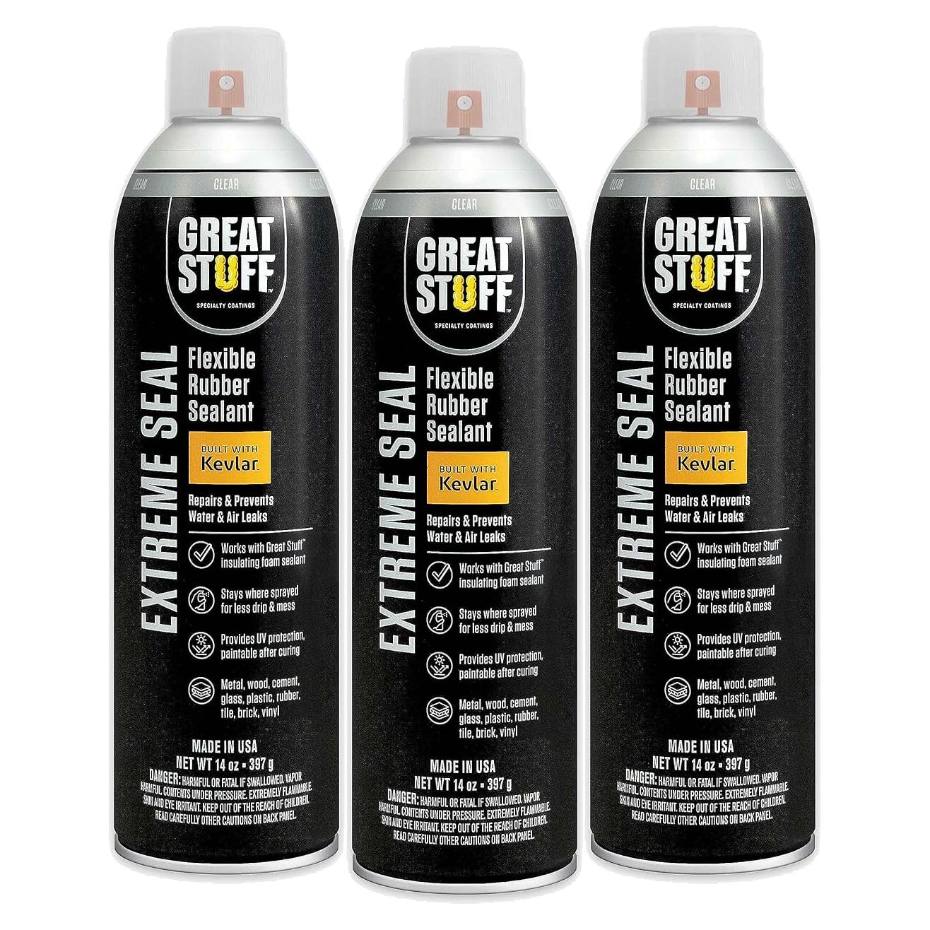 Sellador de Goma Flexible Gran Sello 3-Pack Transparente 397g