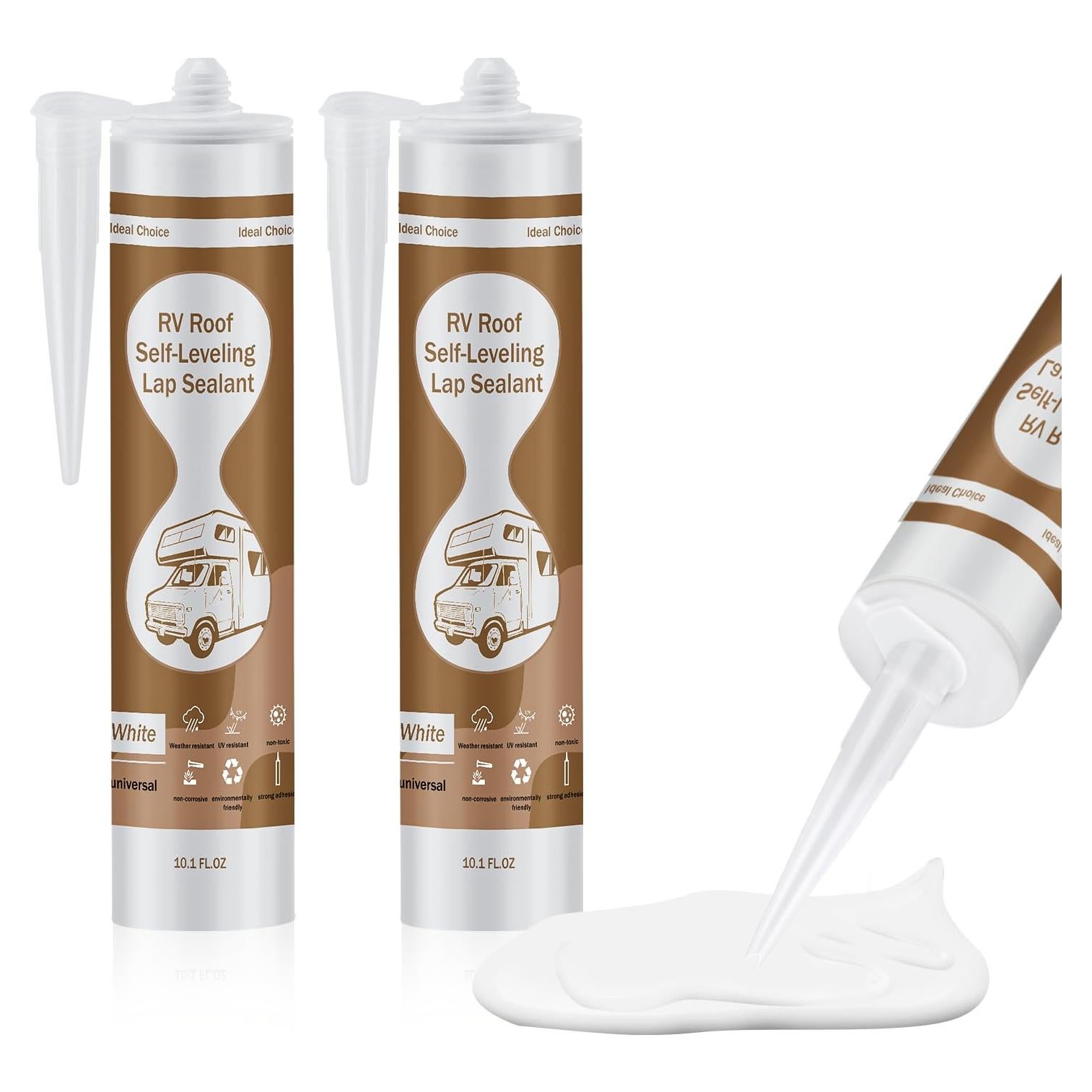 Sellador de Techo Autonivelante Dongxw para RV - 2 Paquetes