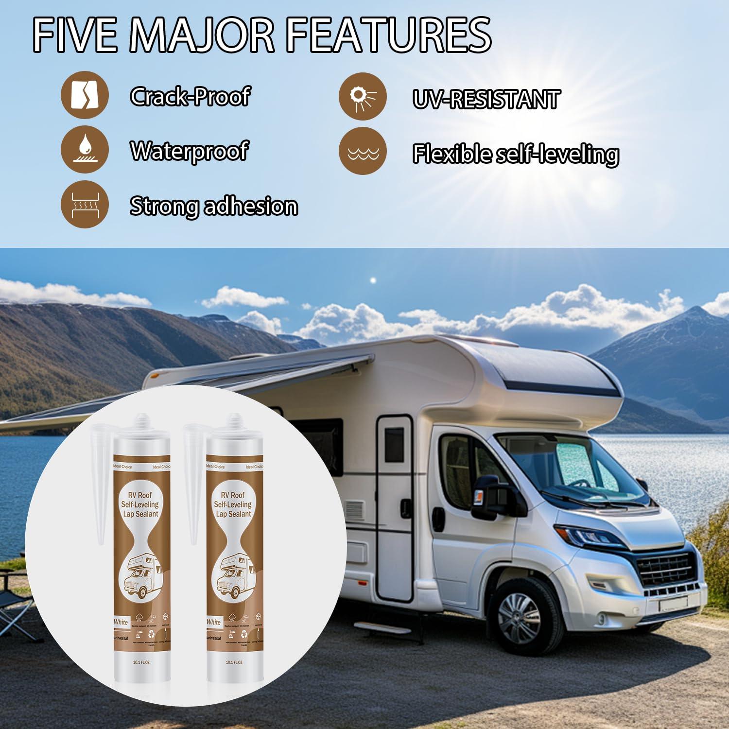 Sellador de Techo Autonivelante Dongxw para RV - 2 Paquetes