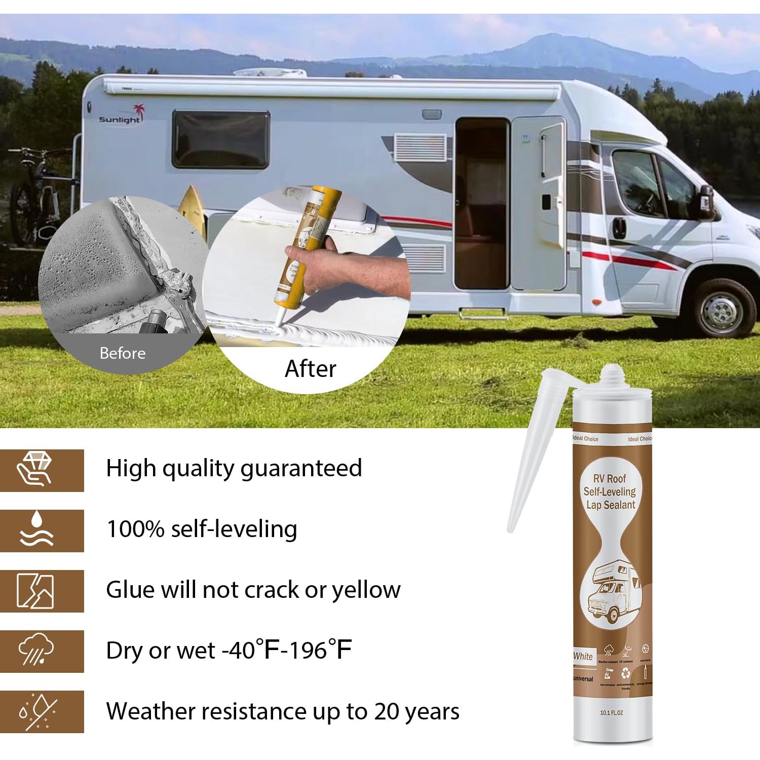 Sellador de Techo Autonivelante Dongxw para RV - 2 Paquetes