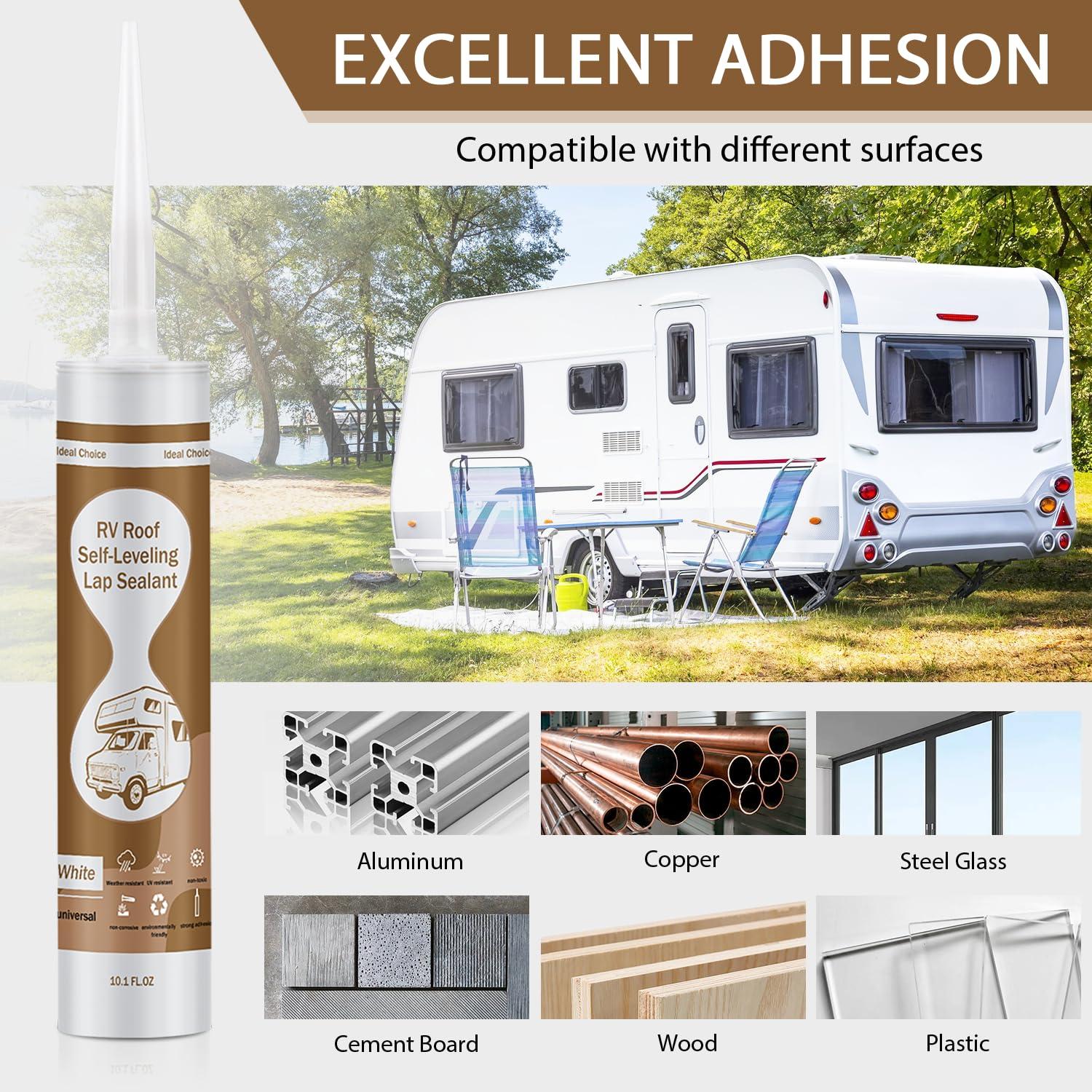 Sellador de Techo Autonivelante Dongxw para RV - 2 Paquetes