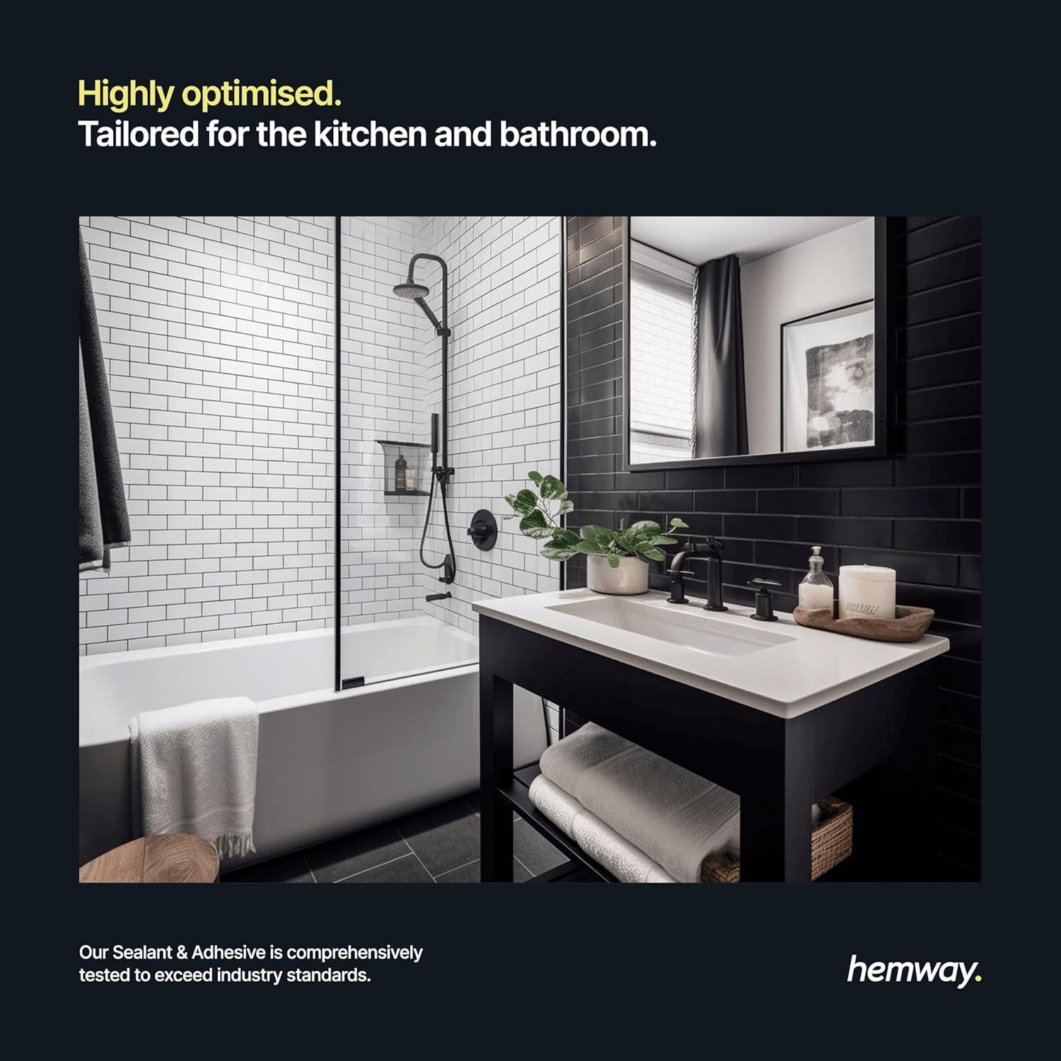 Sellador Polimérico Híbrido Hemway 300 ml Gris Claro - Impermeable y Sin Olor