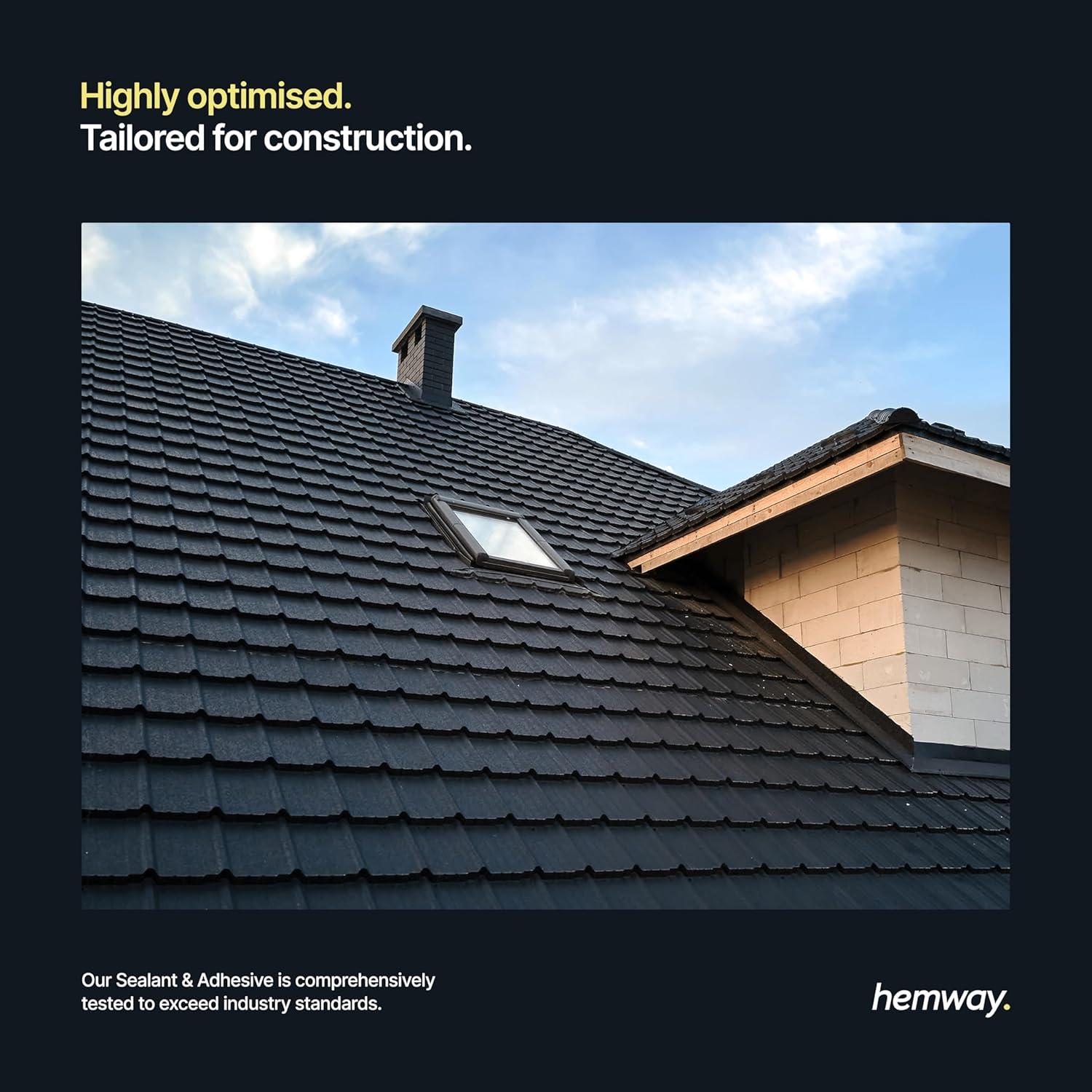 Sellador y Adhesivo Híbrido Hemway 300 ml - Transparente - 3 Paquete