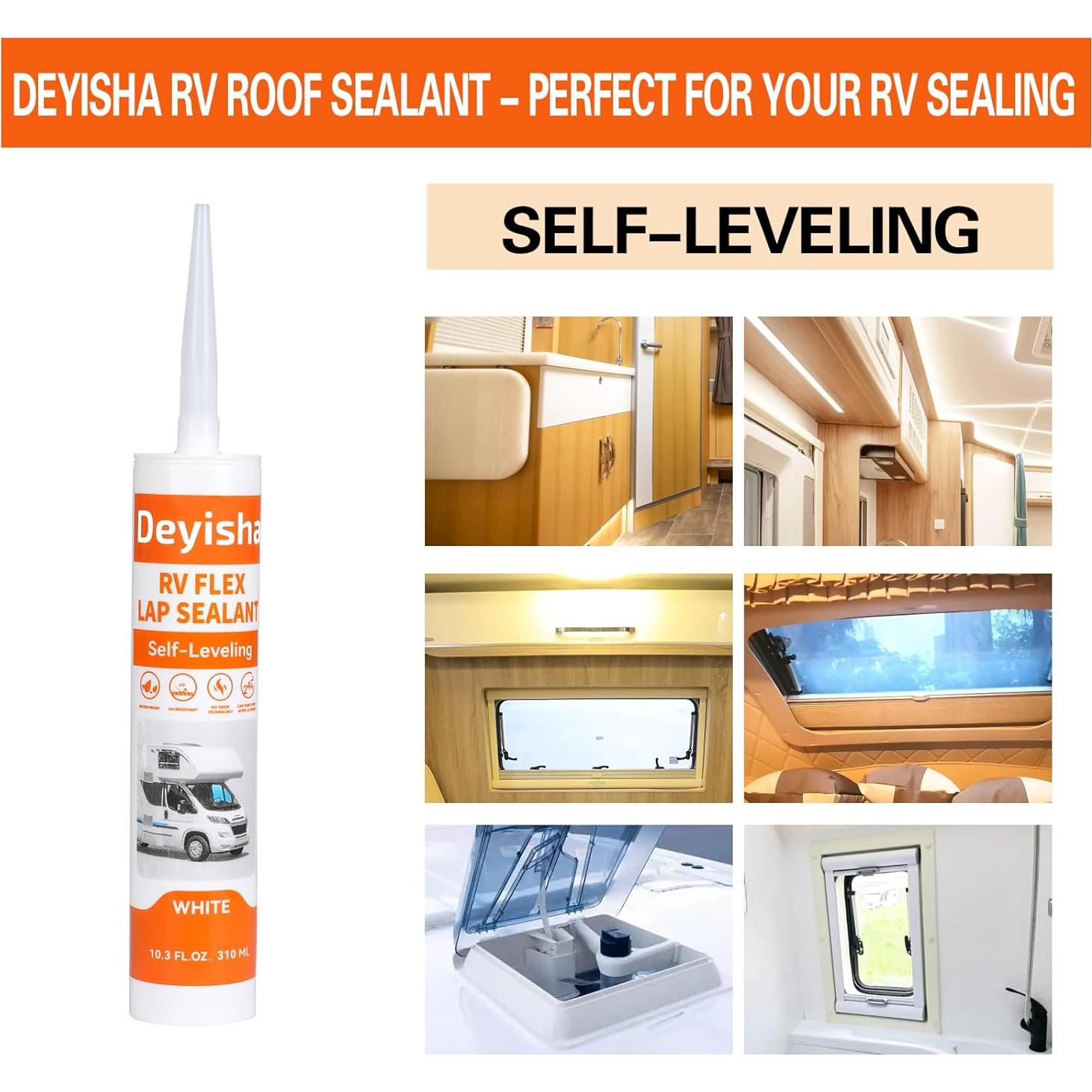 Sellador de Techo Autonivelante Deyisha 4 Paquetes 1.8kg