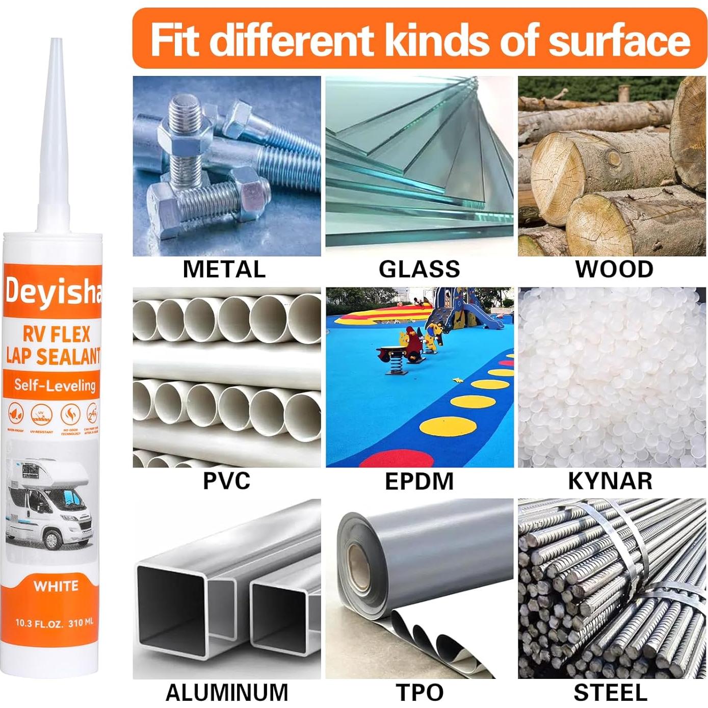 Sellador de Techo Autonivelante Deyisha 4 Paquetes 1.8kg