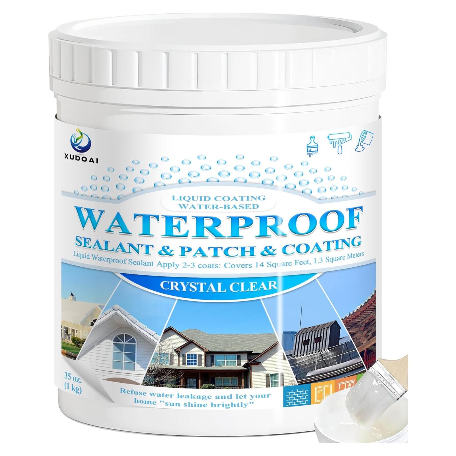 Sellador Impermeable Transparente 1L XUDOAI para Techos y Paredes