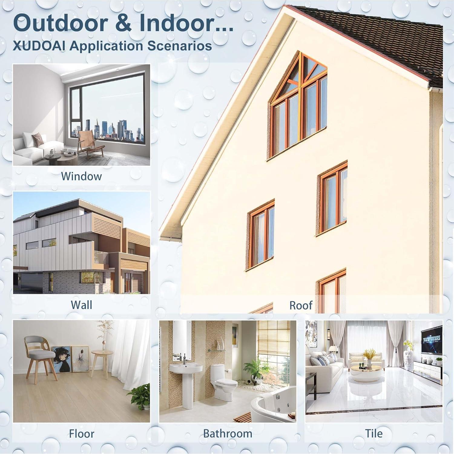 Sellador Impermeable Transparente 1L XUDOAI para Techos y Paredes