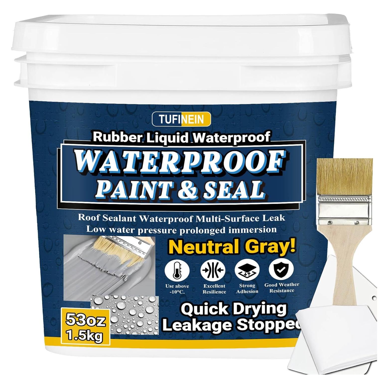 Sellador Impermeable de Caucho TUFINEIN 1.5kg Secado Rápido