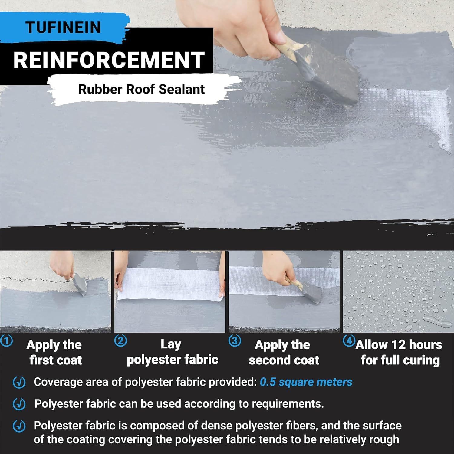 Sellador Impermeable de Caucho TUFINEIN 1.5kg Secado Rápido