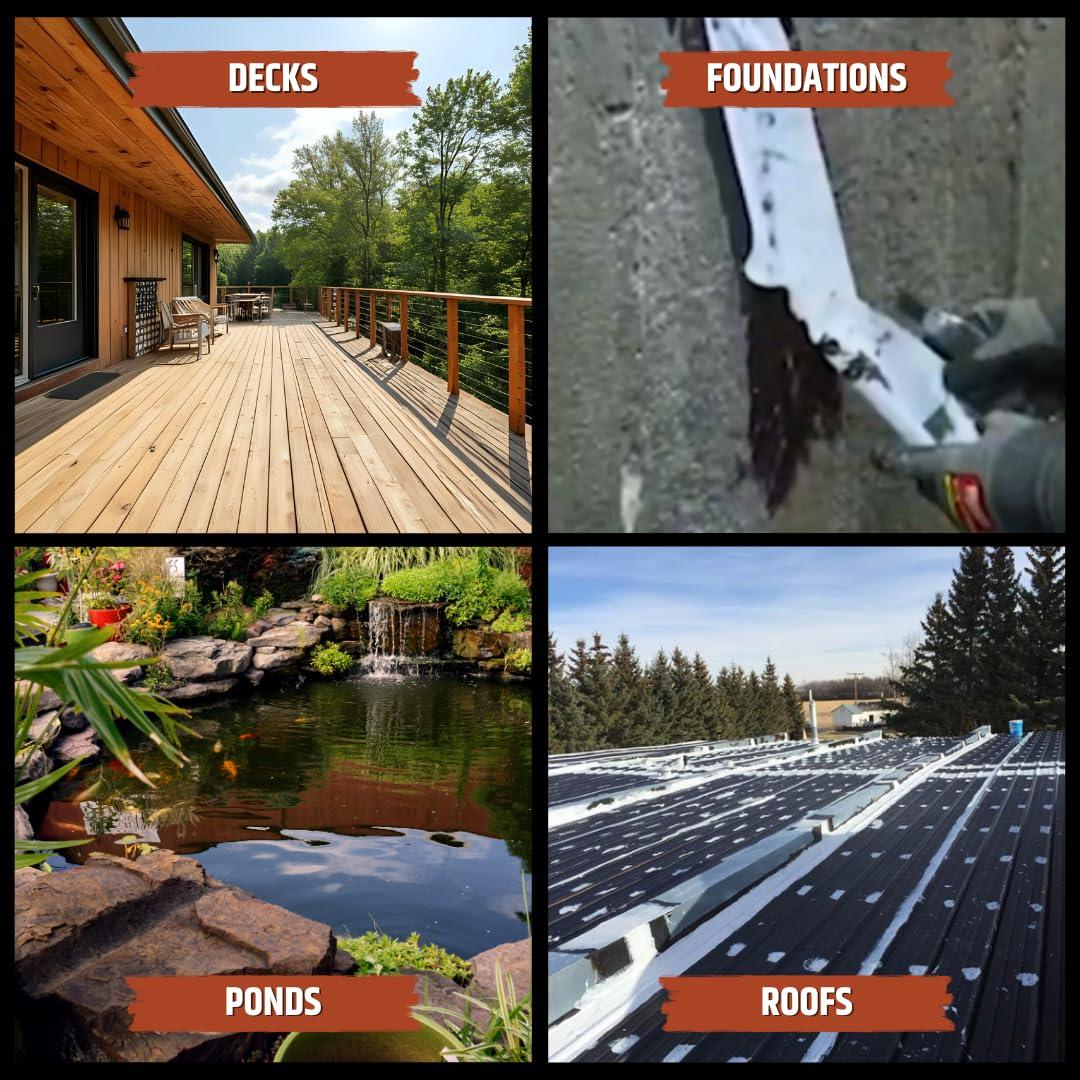 Goma Líquida Geo-Texil 10.16 cm x 48.77 m - Reparación Impermeable