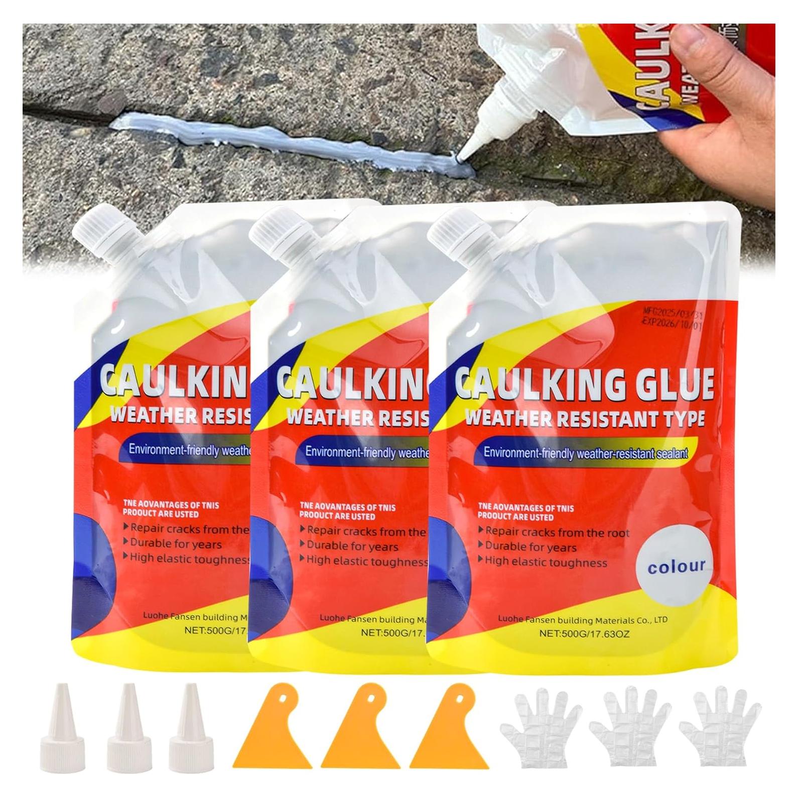 Sellador de Grietas de Concreto Impermeable Genérico 3 Piezas