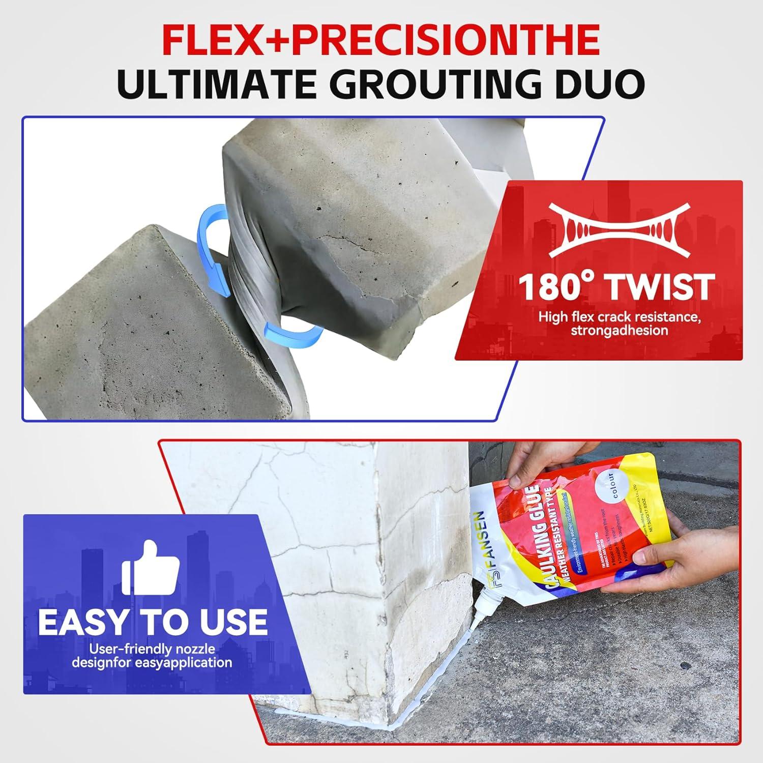 Sellador de Grietas de Concreto Impermeable Genérico 3 Piezas