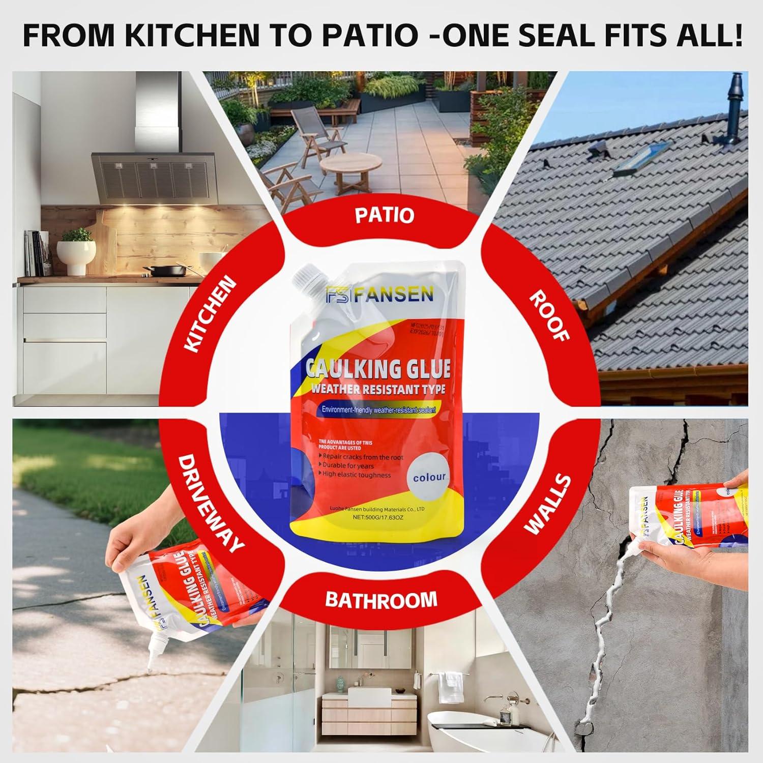 Sellador de Grietas de Concreto Impermeable Genérico 3 Piezas