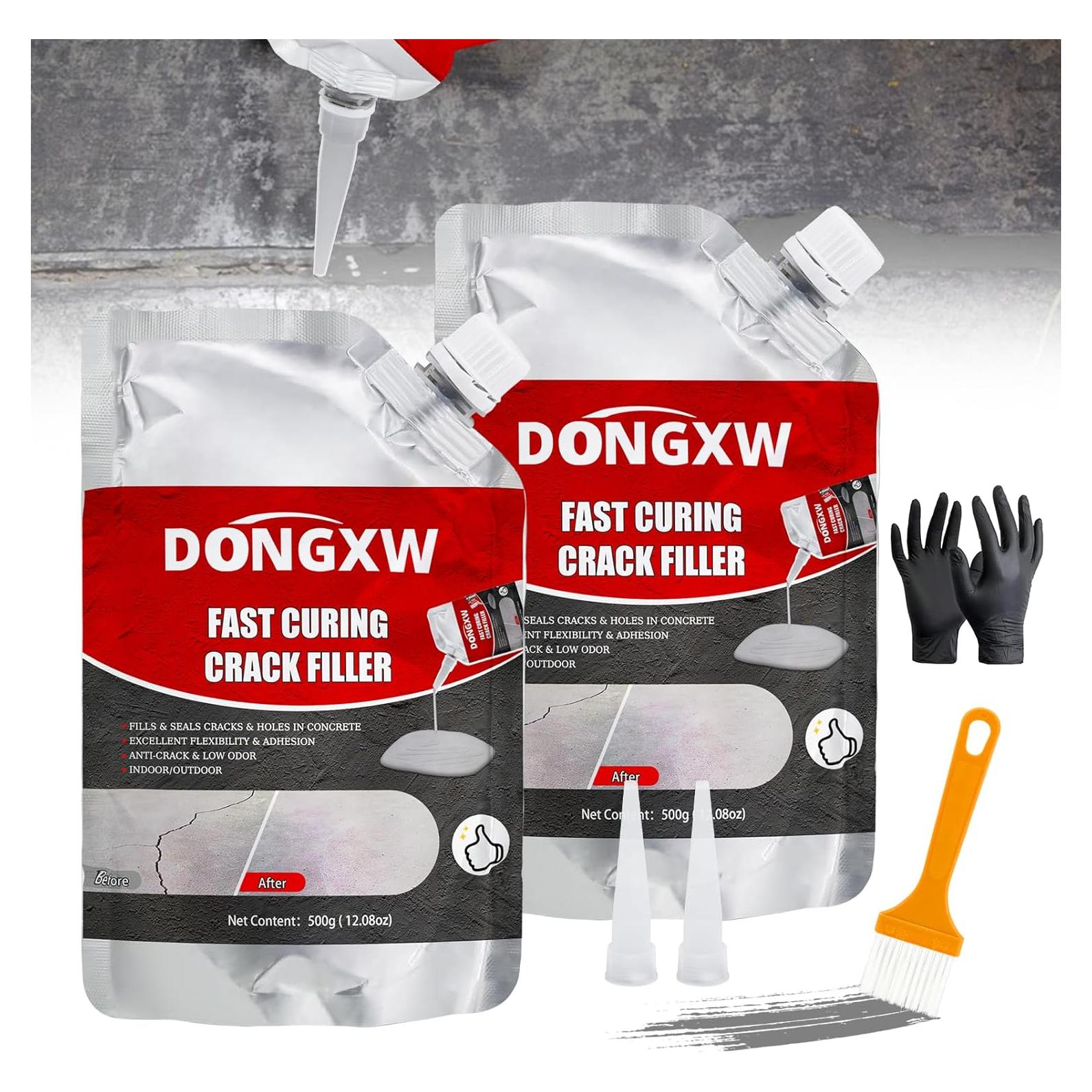 Sellador de Grietas de Concreto Dongxw 2 Pcs 1.07 kg Secado Rápido