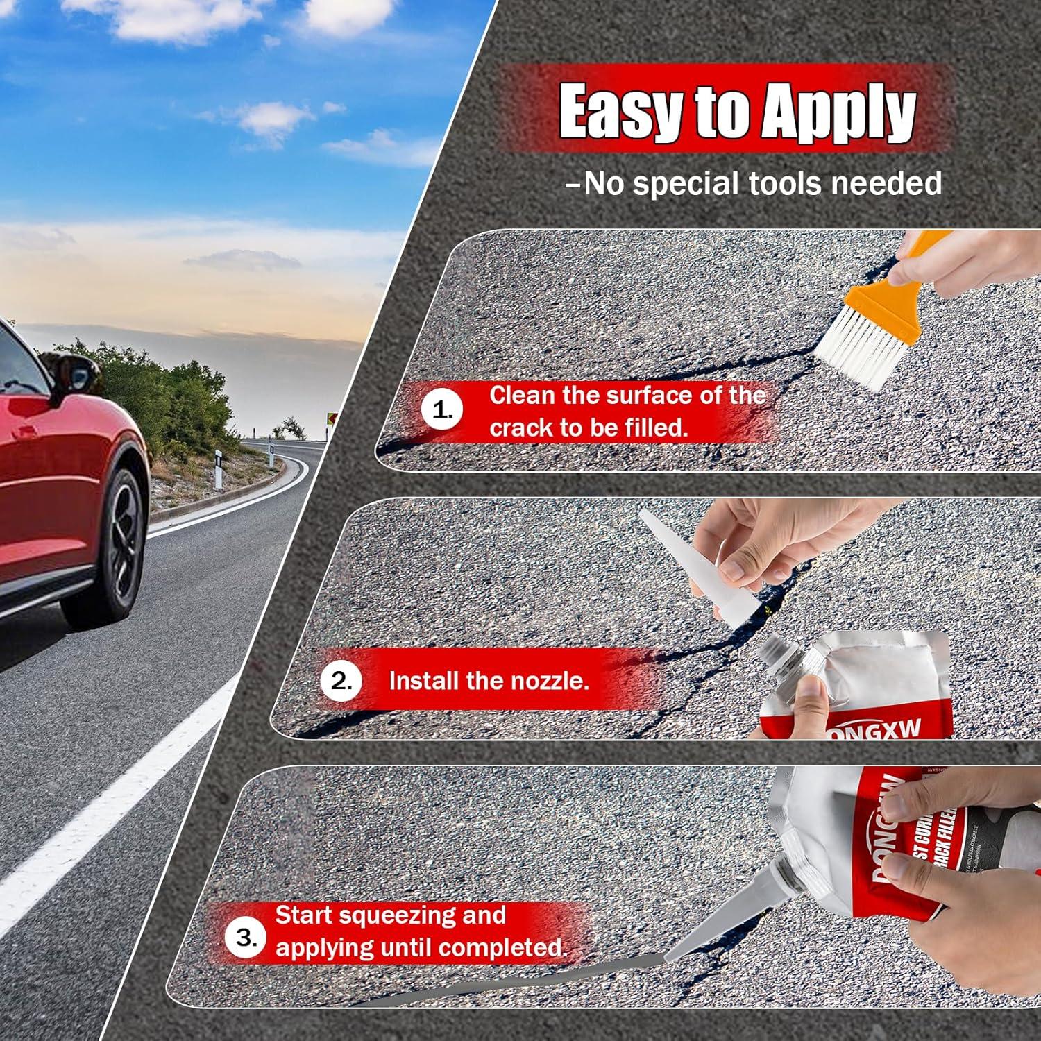 Sellador de Grietas de Concreto Dongxw 2 Pcs 1.07 kg Secado Rápido