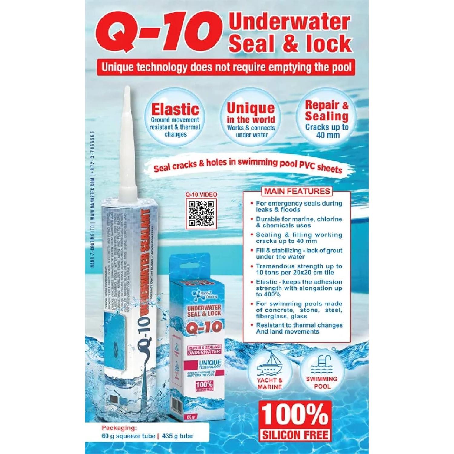 Nano Q10 Sello y Cierre Bajo Agua 59.4 g - Reparación de Fugas