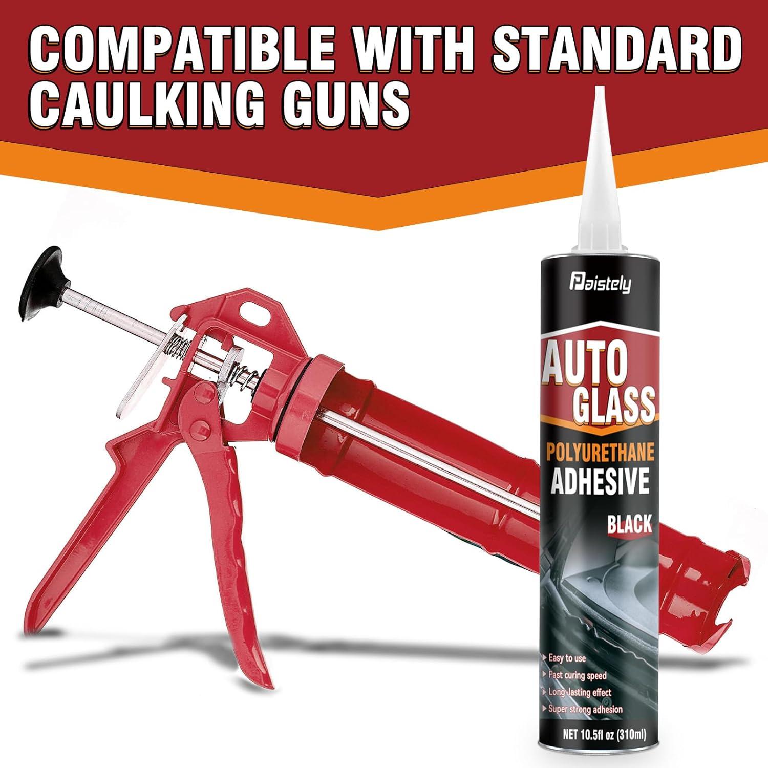 Sellador de Parabrisas Negro Paistely 310ml Poliuretano Rápido