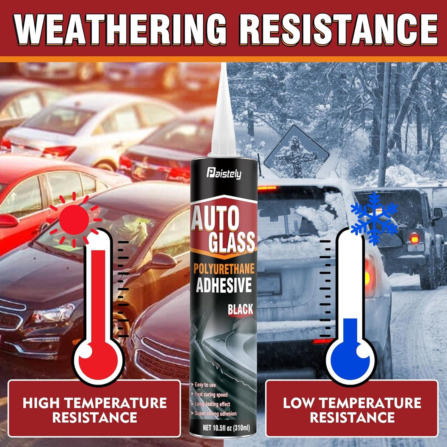 Sellador de Parabrisas Negro Paistely 310ml Poliuretano Rápido