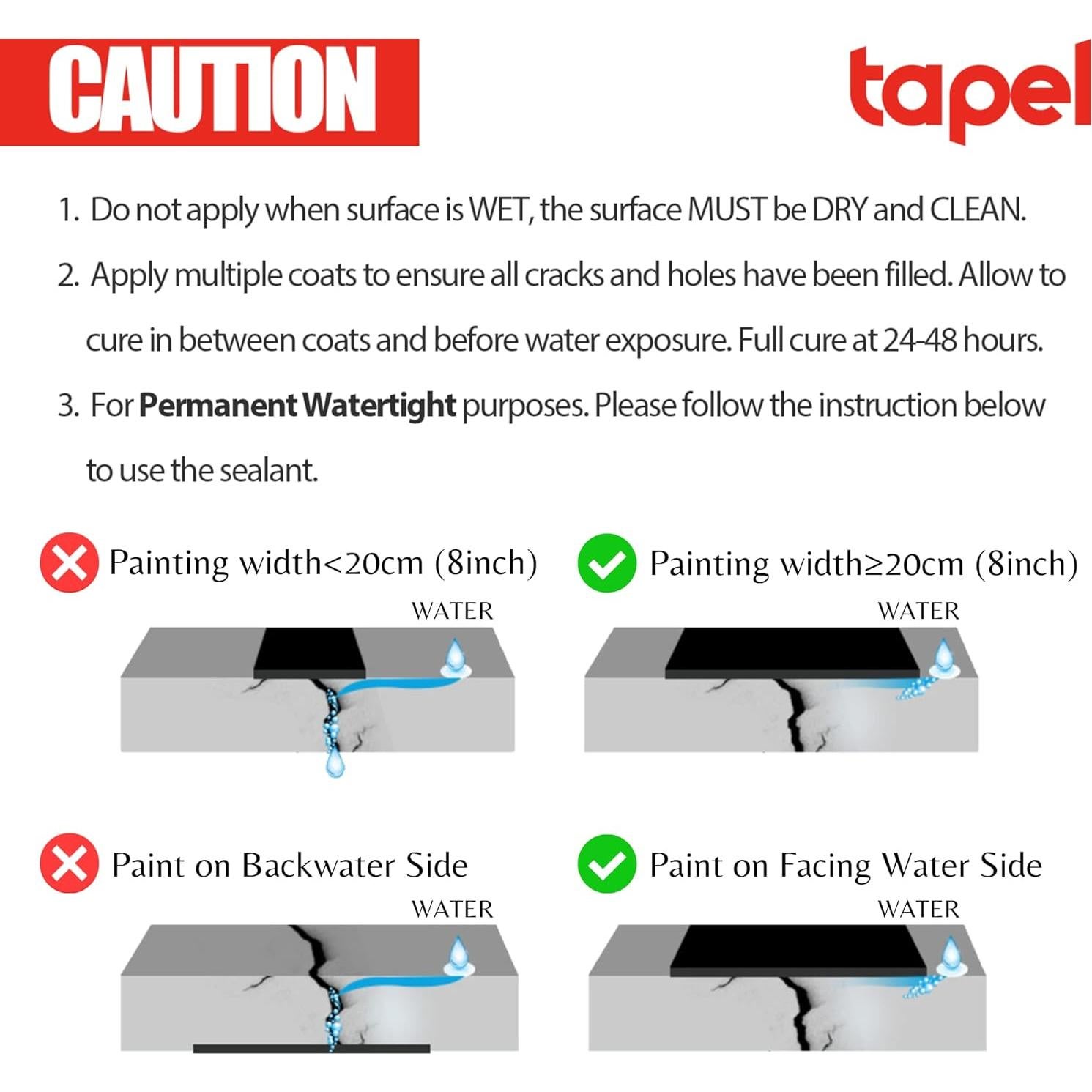 Sellador Impermeable de Caucho Líquido Tapel 1kg - Blanco UV