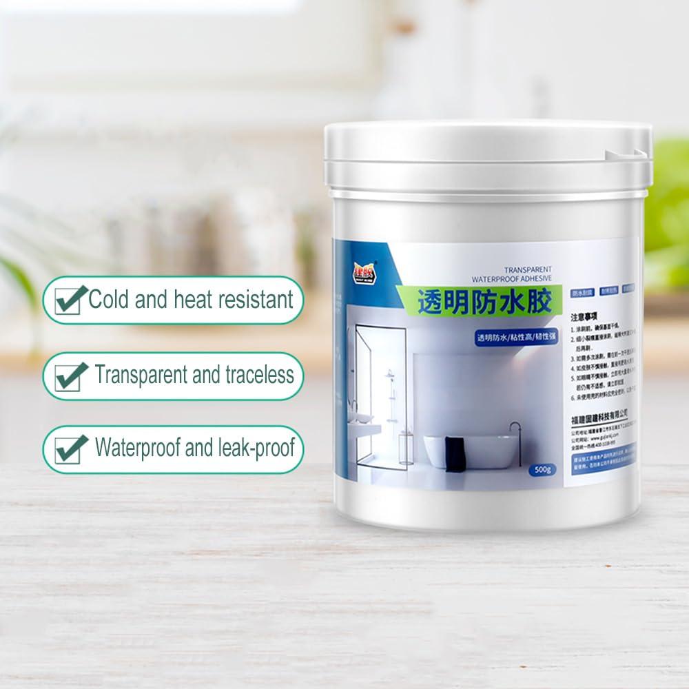 Adhesivo Transparente Impermeable Biaoyun 500g para Baño