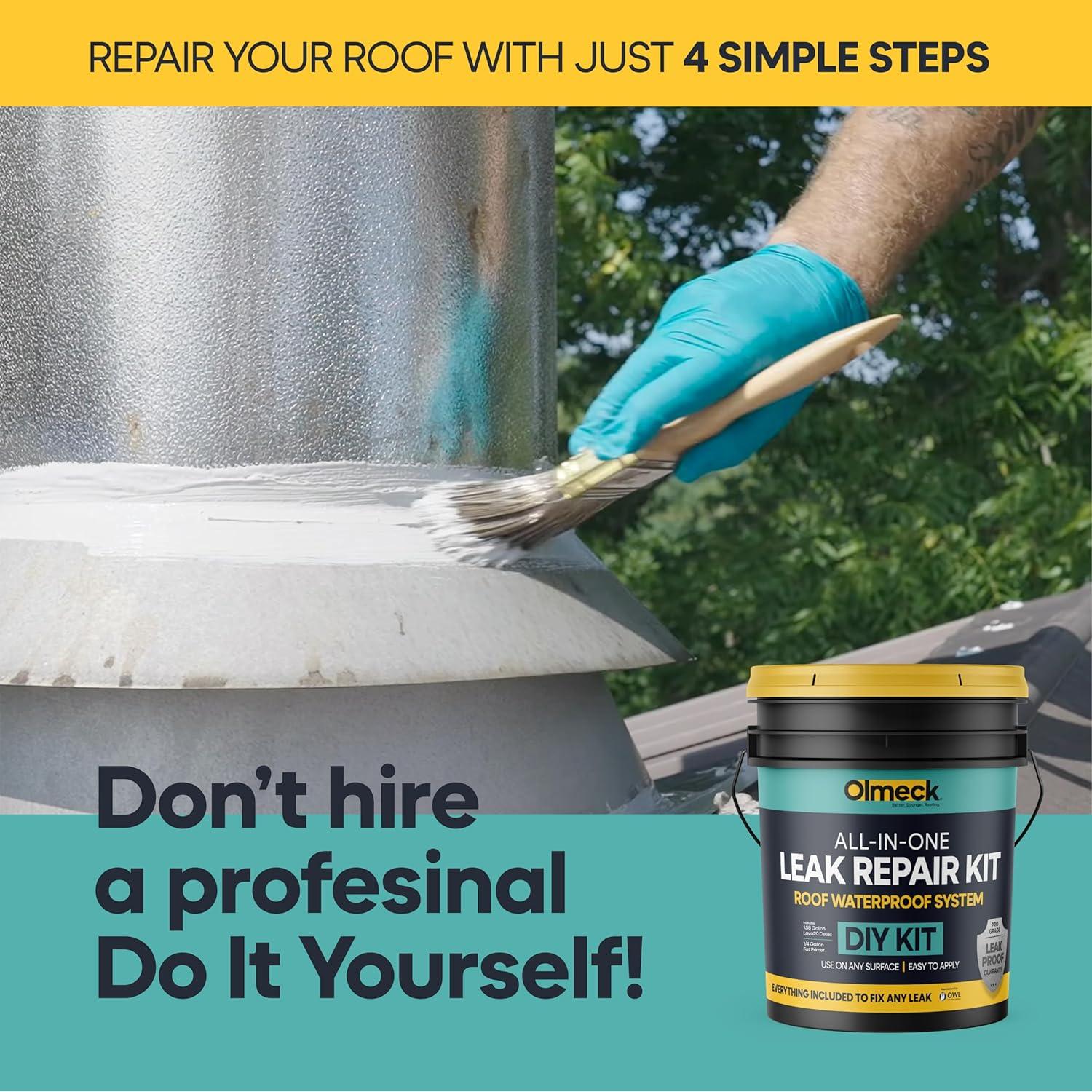 Kit de Sellador Impermeable Olmeck - Caucho Líquido 10 kg