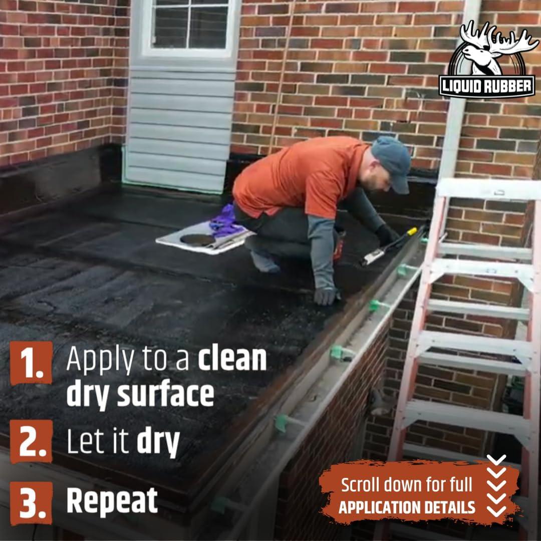 Sellador Impermeable Liquid Rubber 1 Galón - Negro Flexible