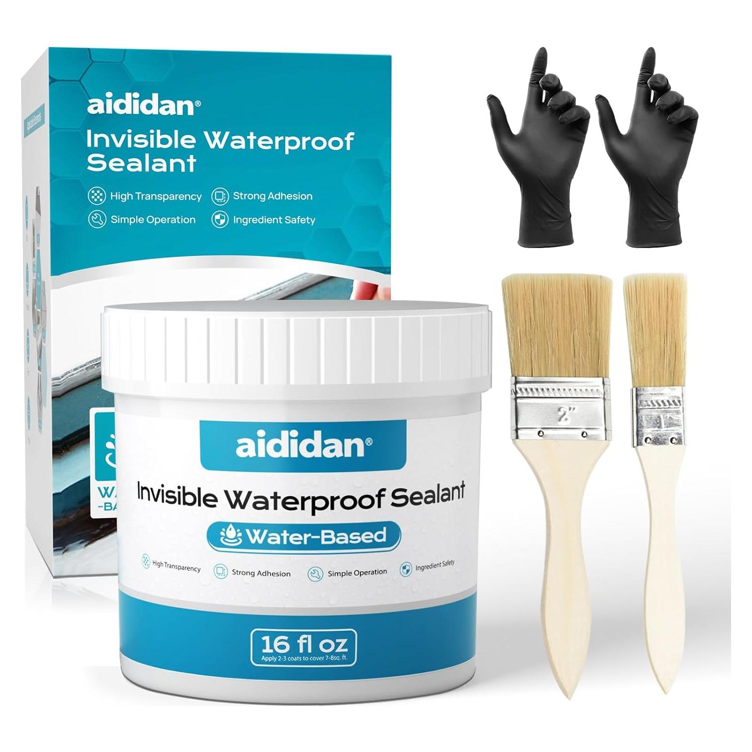 Sellador Impermeable Transparente Aididan 473 ml - A Base de Agua