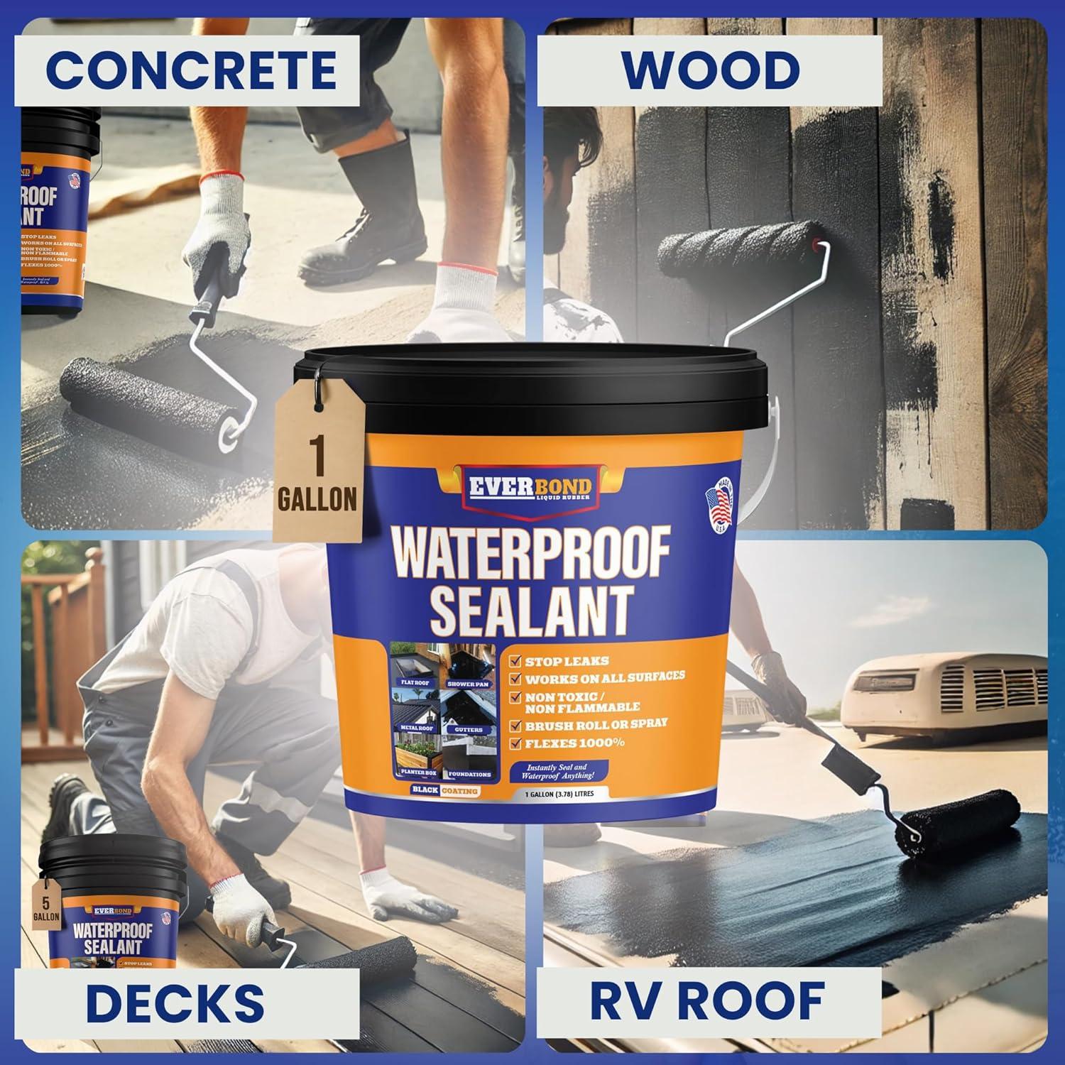 Sellador Impermeable Everbond 3.78L - Caucho Líquido Flexible
