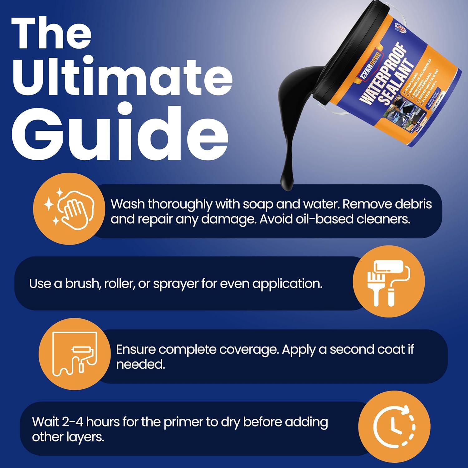 Sellador Impermeable Everbond 3.78L - Caucho Líquido Flexible