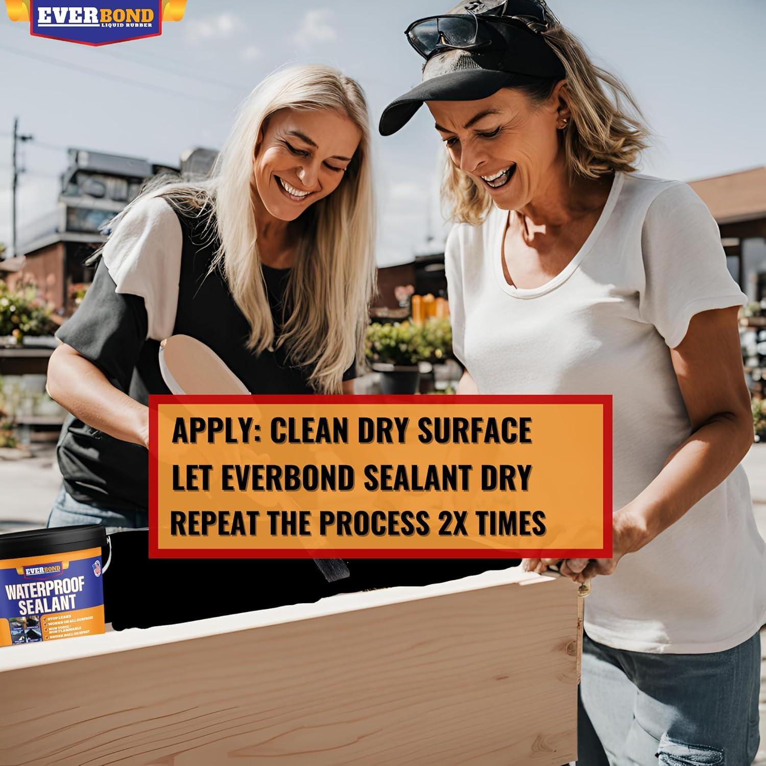 Sellador Impermeable Everbond 3.78L - Caucho Líquido Flexible