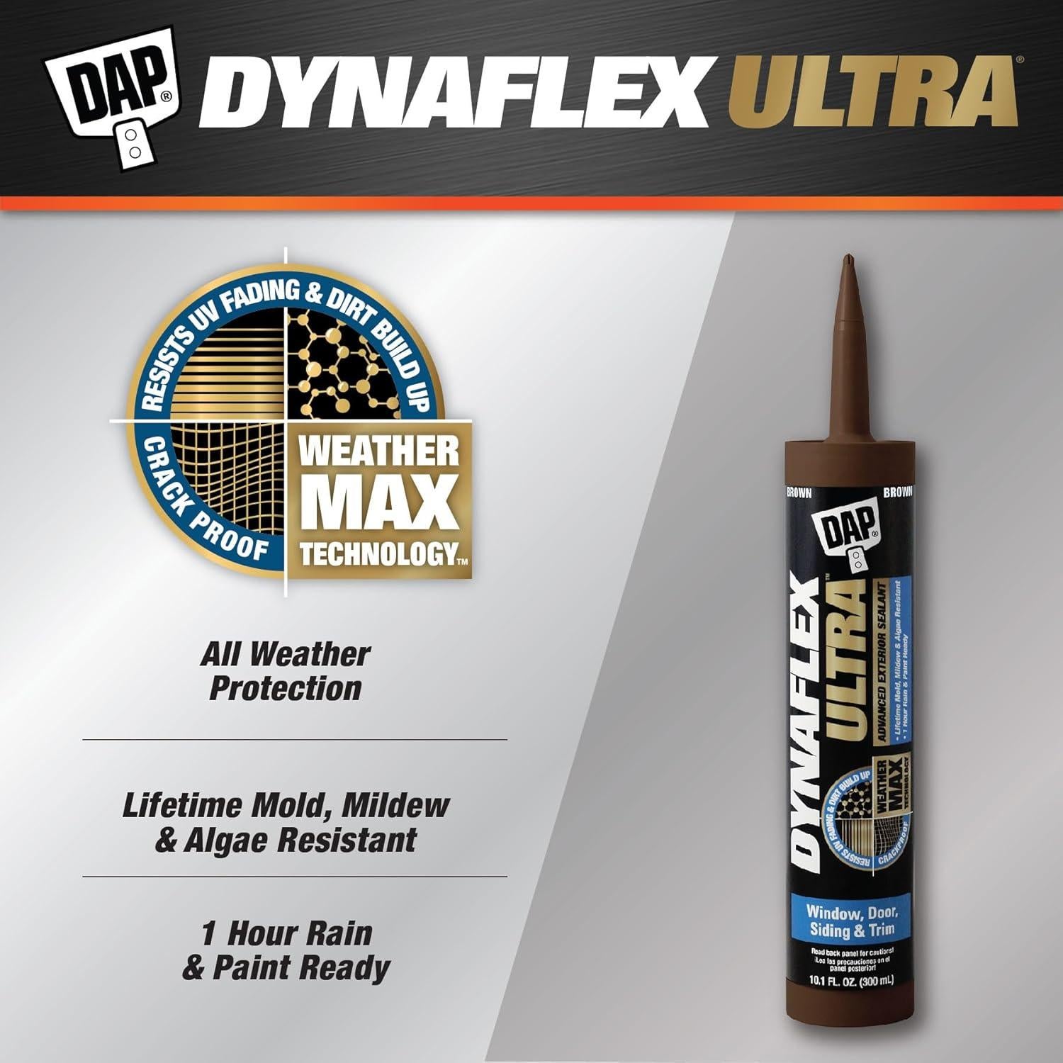 Sellador DAP Dynaflex Ultra 10.1 Oz Marrón para Exteriores