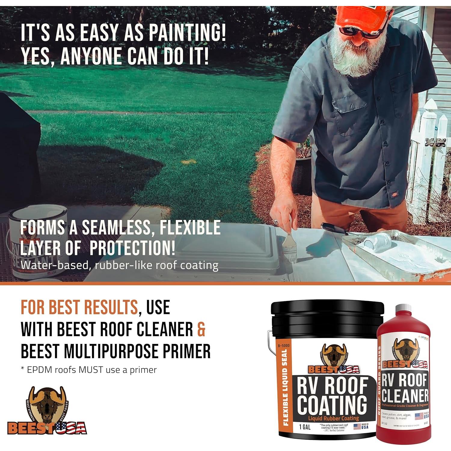 Recubrimiento de Techo BEEST RV Blanco 3.78L Sellador Elastomérico