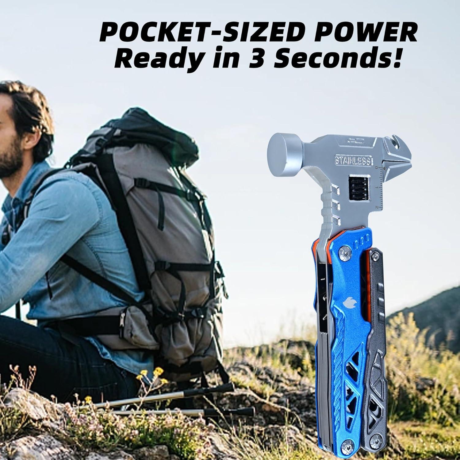 Multiherramienta 18-en-1 DUSH PACE con Martillo y Cuchillo