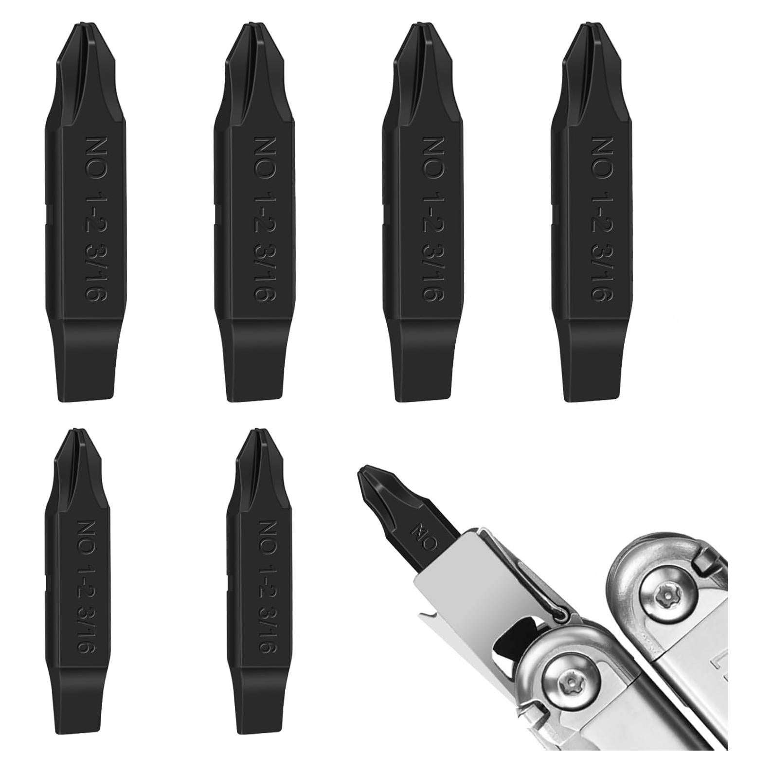 Paquete de 6 Puntas de Destornillador Leatherman - Phillips #1, #2 y Plana 4.76 mm