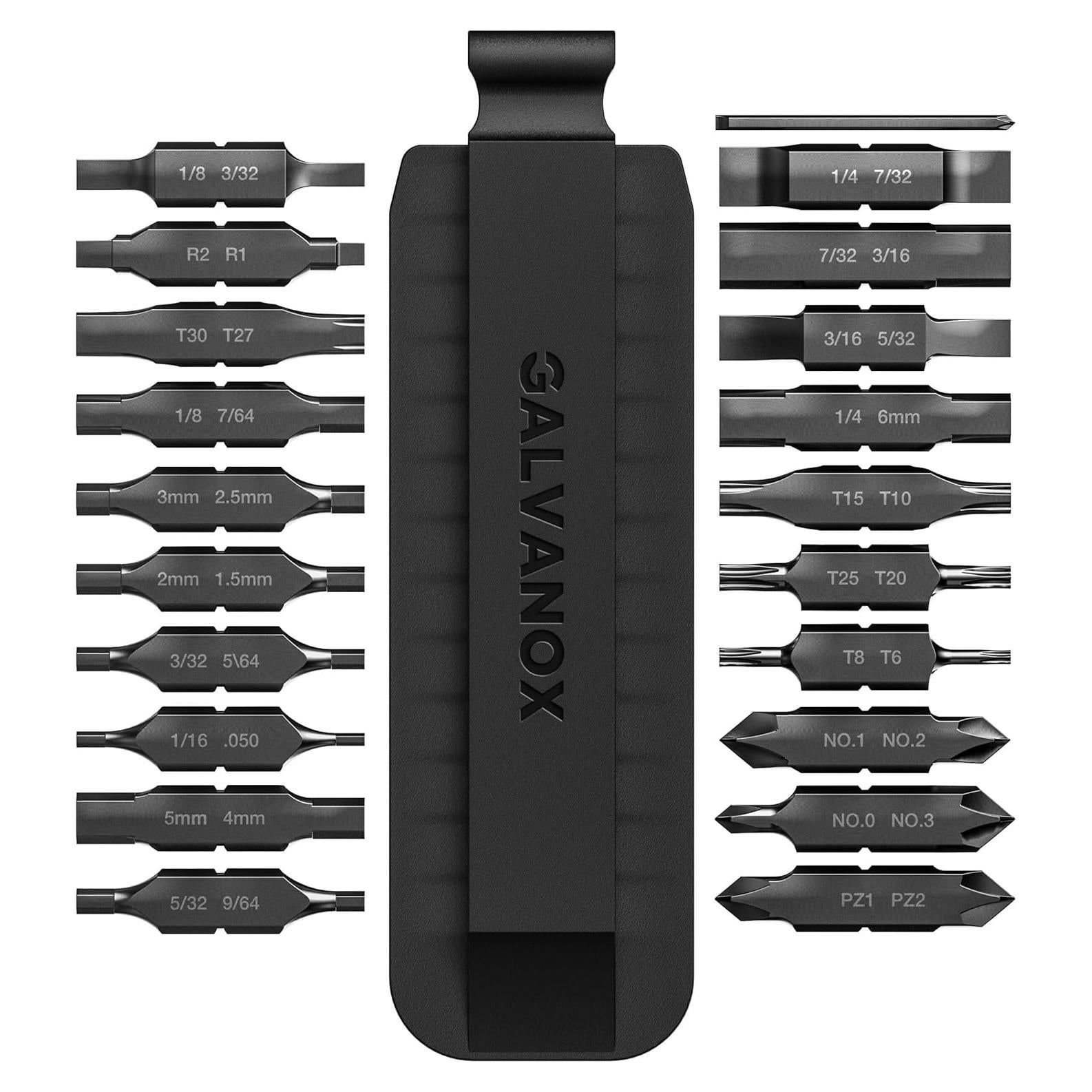 Kit de Brocas Planas Galvanox 21 Piezas Acero S2 para Leatherman
