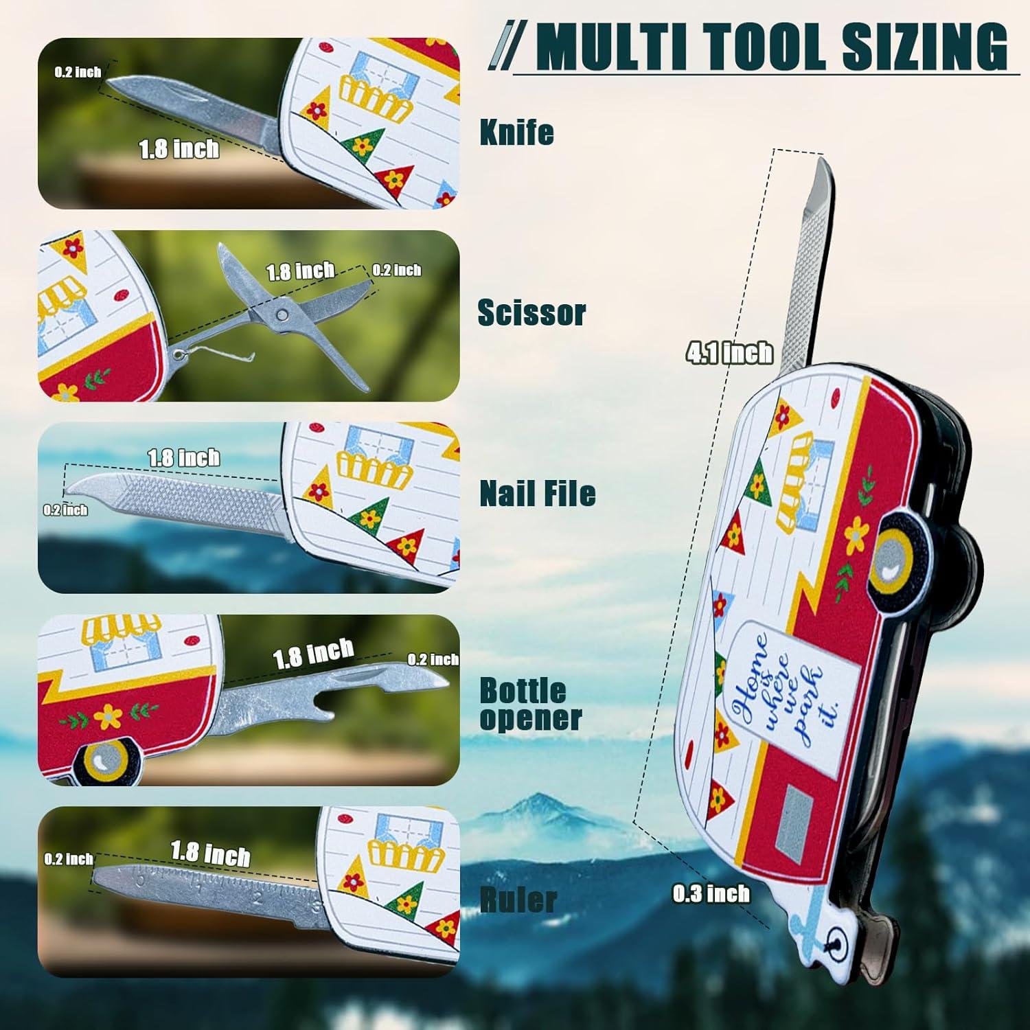 Mini Multiherramienta 5-en-1 Haigoo de Acero Inoxidable Rojo