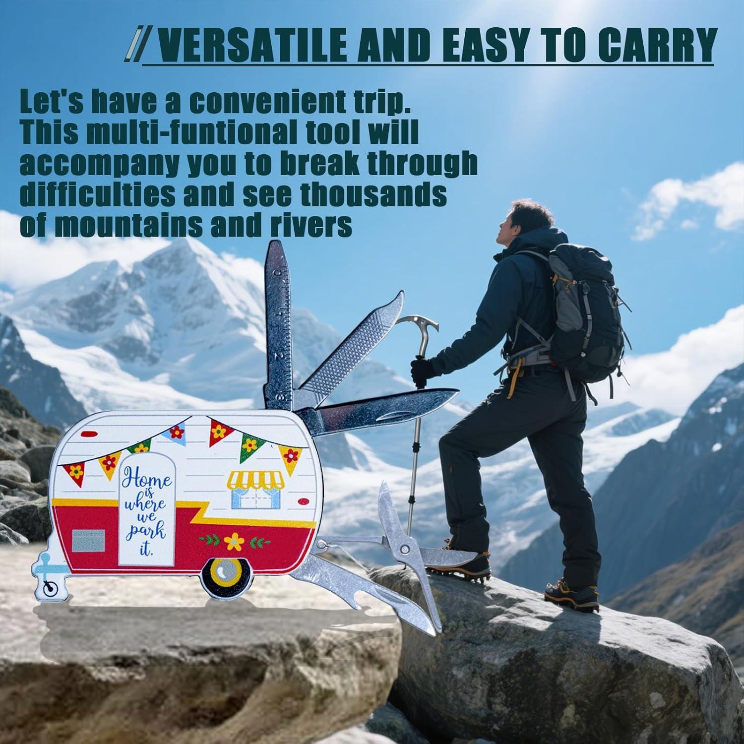 Mini Multiherramienta 5-en-1 Haigoo de Acero Inoxidable Rojo