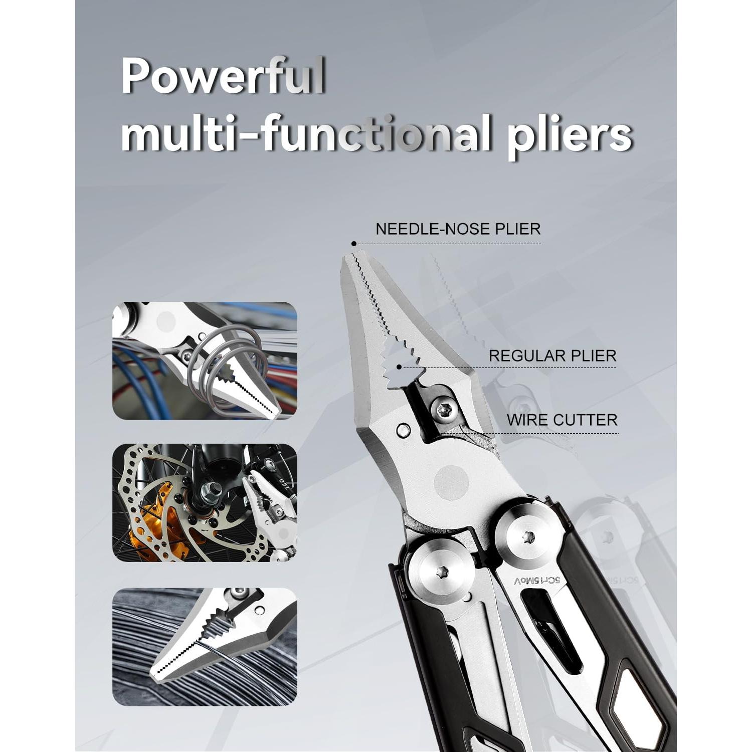 Multiherramienta 15 en 1 Ecrekhom de Acero Inoxidable Negra